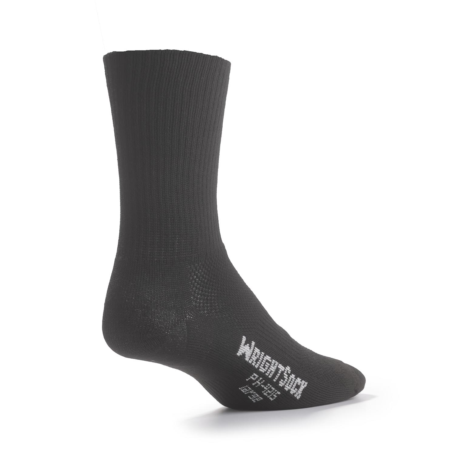 BLACK WRIGHTSOCK CUSHIONED DLX CREW LENGTH SOCK